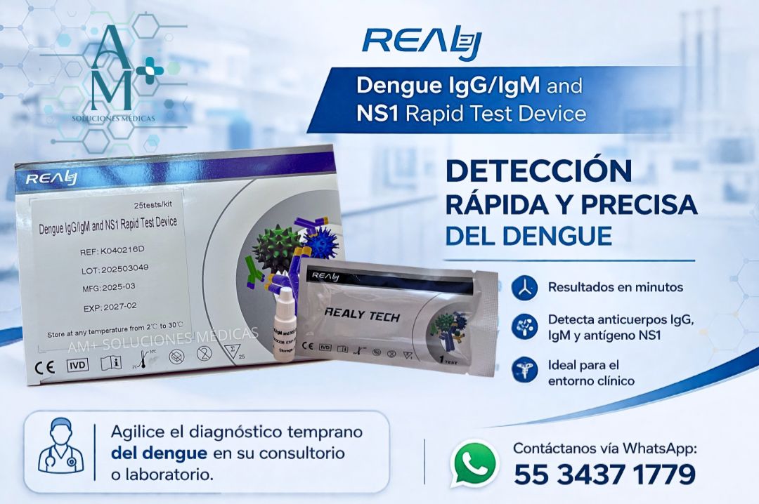 PRUEBA RÁPIDA REALY Dengue IgG/IgM & NS1