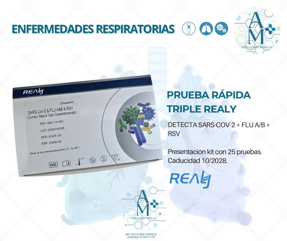 PRUEBA RÁPIDA REALY 3 en 1 (SarsCov2+Influenza A/B+RSV)